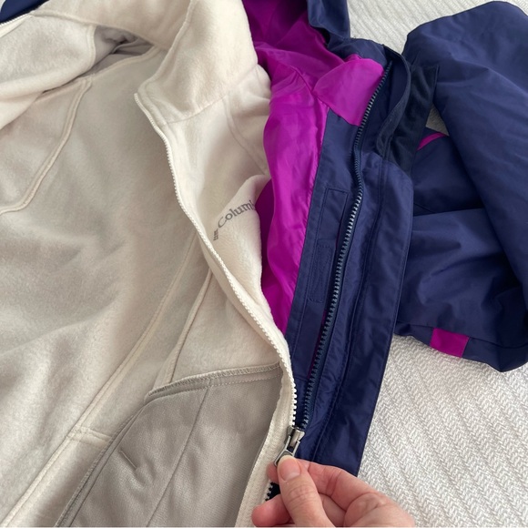 Columbia 3 in 1 Interchange Jacket Fleece Windbreaker Combo Ski Coat - Picture 3 of 16